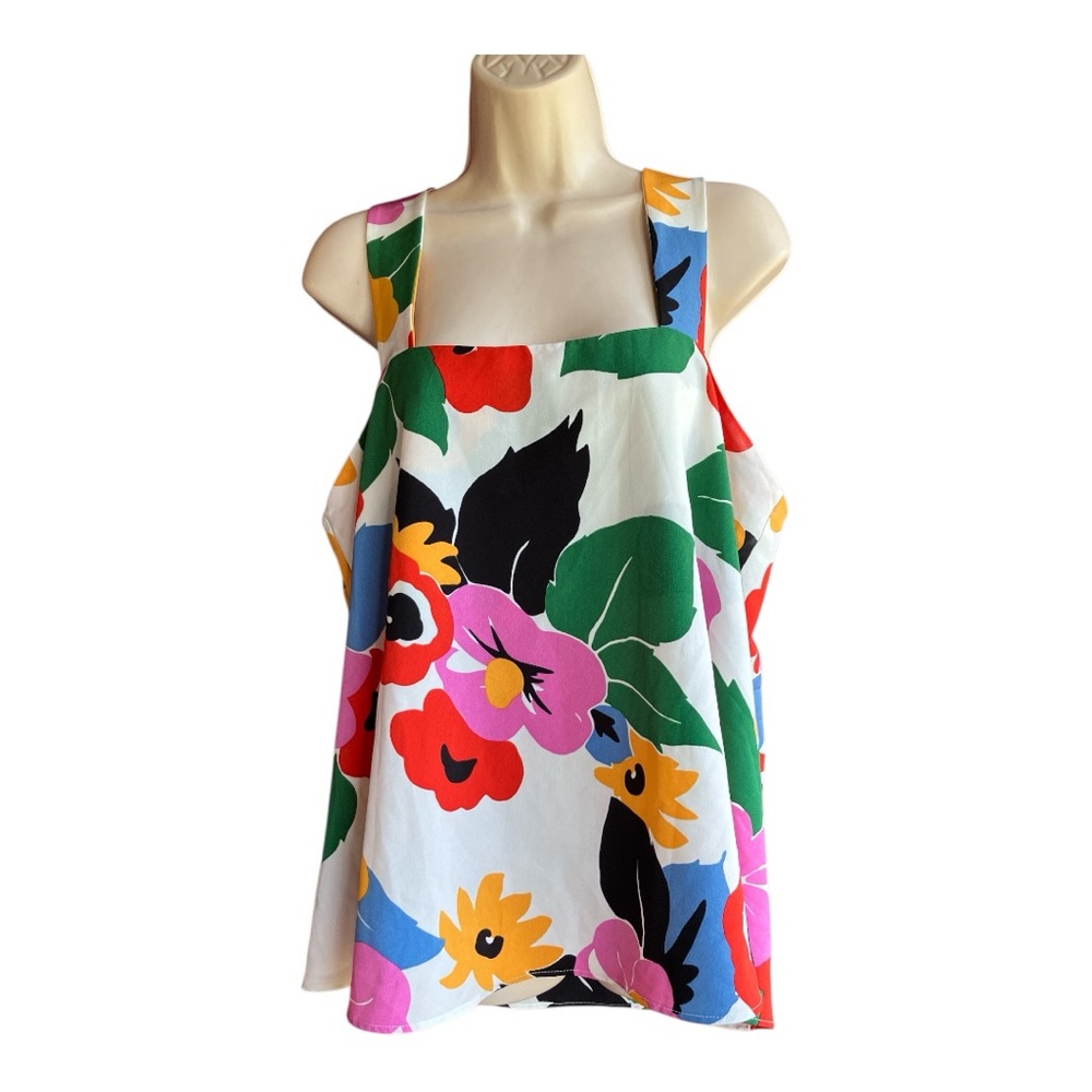 Show Me Your Mumu Floral Ambers Tank  size XL Colorful Retro Vacation Top Boho - Picture 2 of 8